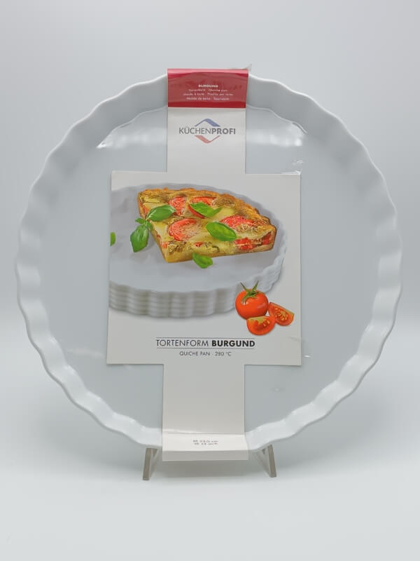 Stampo crostata porcellana bianca cm 33 h 4