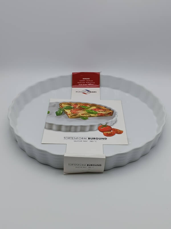 Stampo crostata porcellana bianca cm 33 h 4 - immagine 2