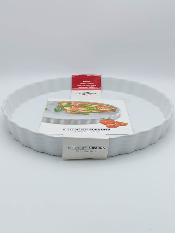 Stampo crostata porcellana bianca cm 33 h 4 - immagine 3
