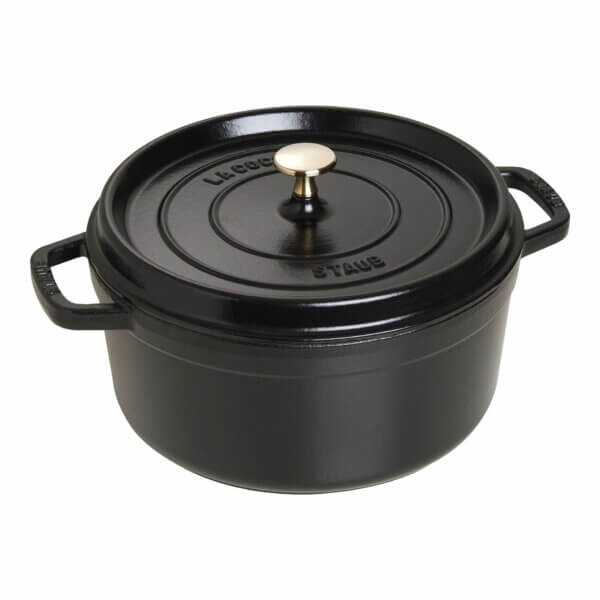 Cocotte ghisa tonda nera Staub cm 26