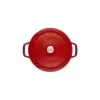 Cocotte ghisa rotonda rosso ciliegia Staub cm 26 litri 5,2 - immagine 5