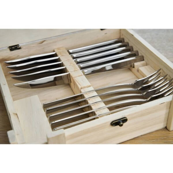 Posate bistecca set 12 pezzi inox