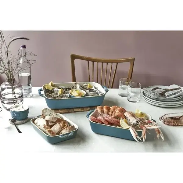 Pirofila in ceramica azzurra cm 34 X 24 - immagine 6