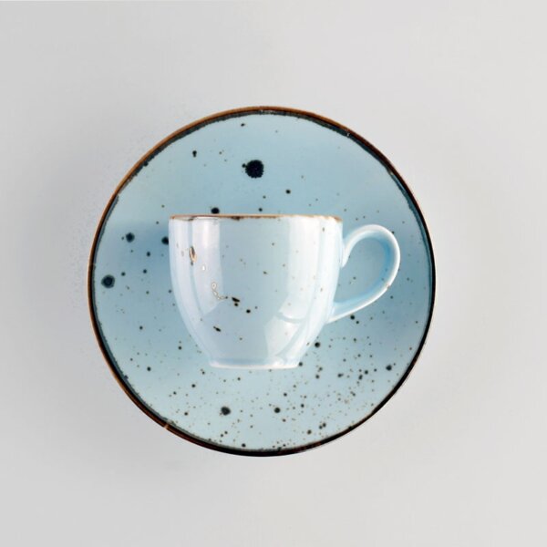 Tazza caffè con piatto Cottage Sky (azzurro) - immagine 2