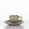 Tazza caffè con piatto Cottage Brown (tortora)