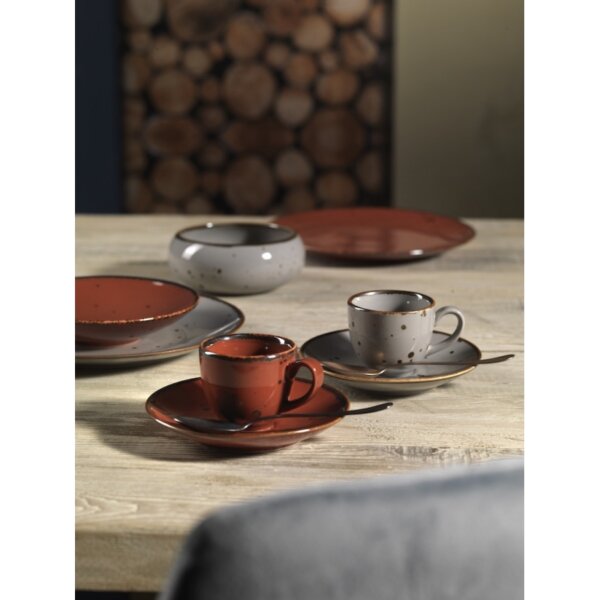 Tazza caffè con piatto Cottage Marsala Red - immagine 2