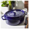 Cocotte ghisa ovale blu Staub cm 29 - immagine 7