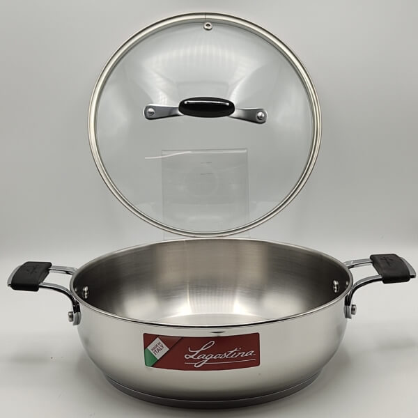 Casseruola bassa in acciaio con coperchio cm 26 Tempra - immagine 2