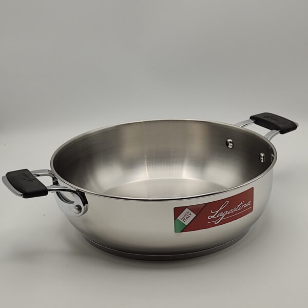 Casseruola bassa in acciaio con coperchio cm 26 Tempra - immagine 3