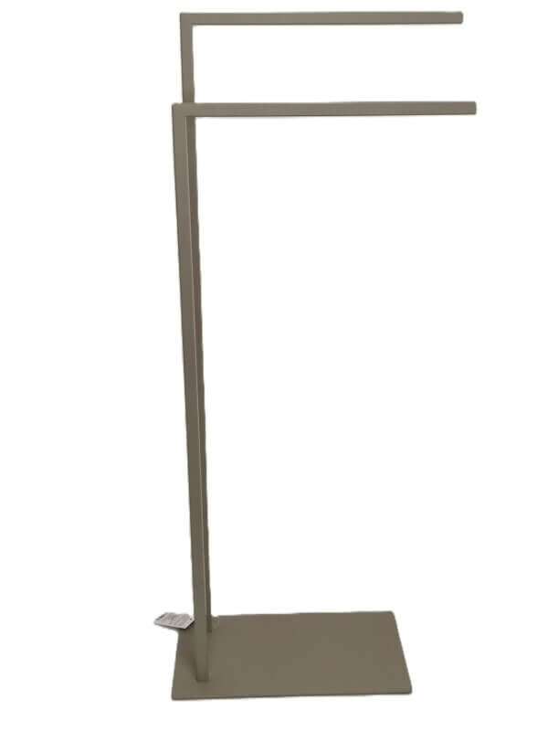 Porta asciugamani 2 braccia tortora - immagine 2