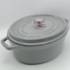 Cocotte ghisa ovale grigio grafite Staub cm 27 litri 3,2