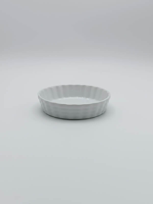 Stampo crostata porcellana bianca cm 12 h 3 - immagine 3