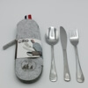 Set posate 3 pezzi da viaggio grigio - immagine 3