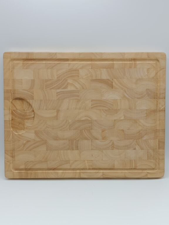 Tagliere albero della gomma cm 42 X 34 H 2,7 - immagine 2