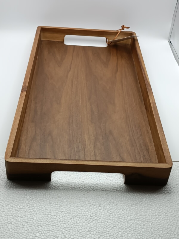 Vassoio acacia/noce cm 60 x 31 h 5 - immagine 2