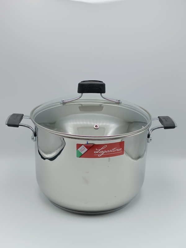 Pentola in acciaio con coperchio cm 24 Tempra