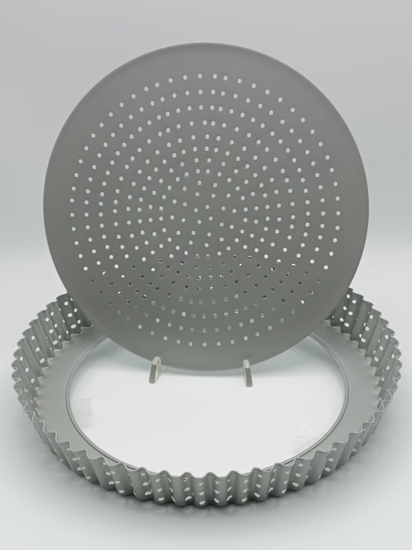 Stampo torta salata fondo mobile forato inaderente cm 24 - immagine 2