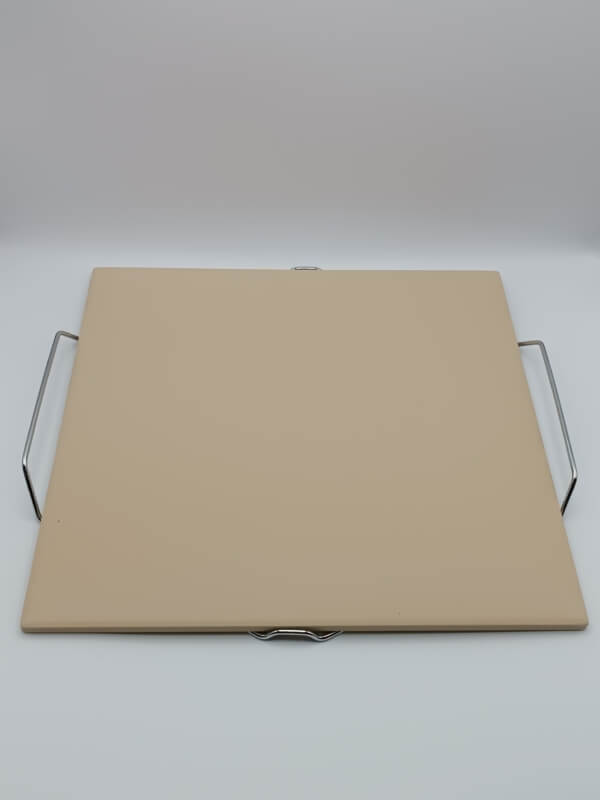 Pietra refrattaria per pizza con sostegno inox cm 38