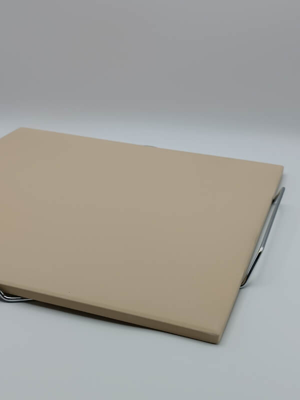 Pietra refrattaria per pizza con sostegno inox cm 38 - immagine 2