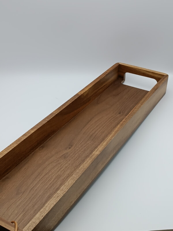 Vassoio acacia/noce cm 60 X 15 h 5 - immagine 2