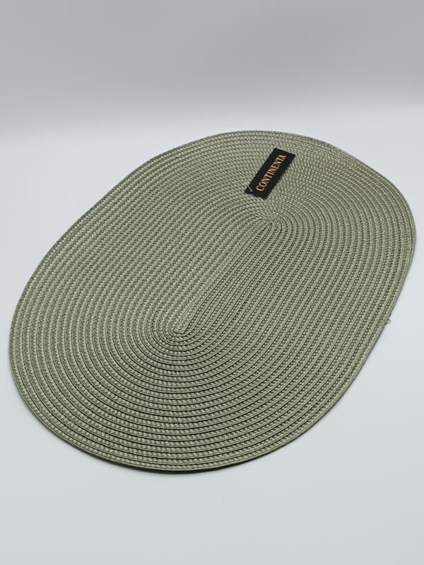 Tovaglietta Americana ovale in fibra sintetica verde canna
