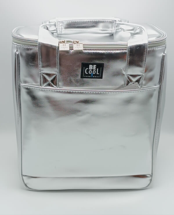 Borsa termica City argento litri 18,5 Be Cool per 6 bottiglie