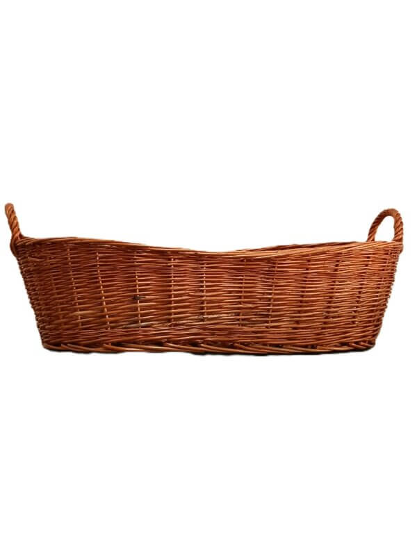 Cesto stiro vimini rosso alto ovale cm 68,5 x 42,5 h 18