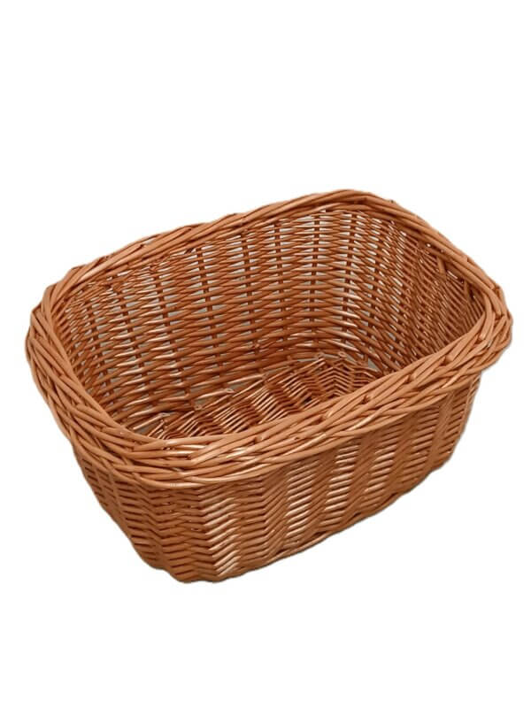 Cesto bici grande in vimini rosso - immagine 2