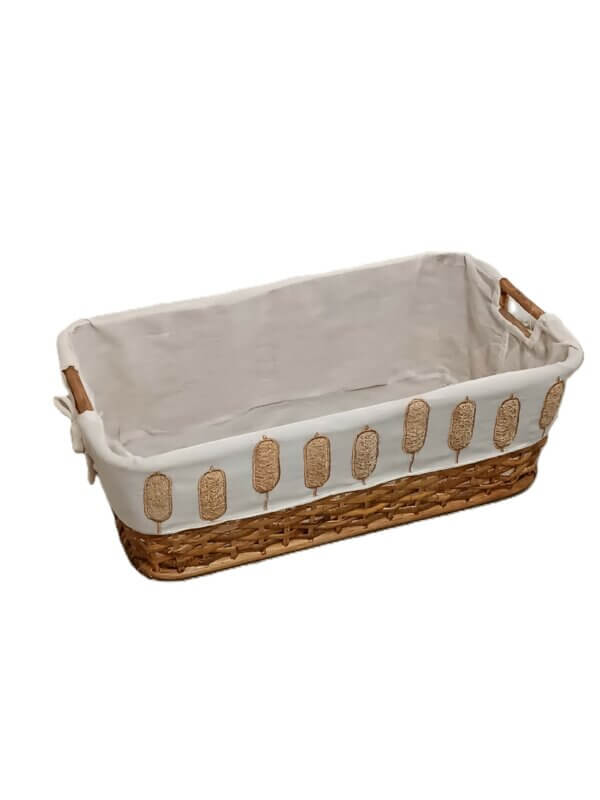 Cesto stiro rettangolare rattan cm 55,5 x 30 h 18 - immagine 2