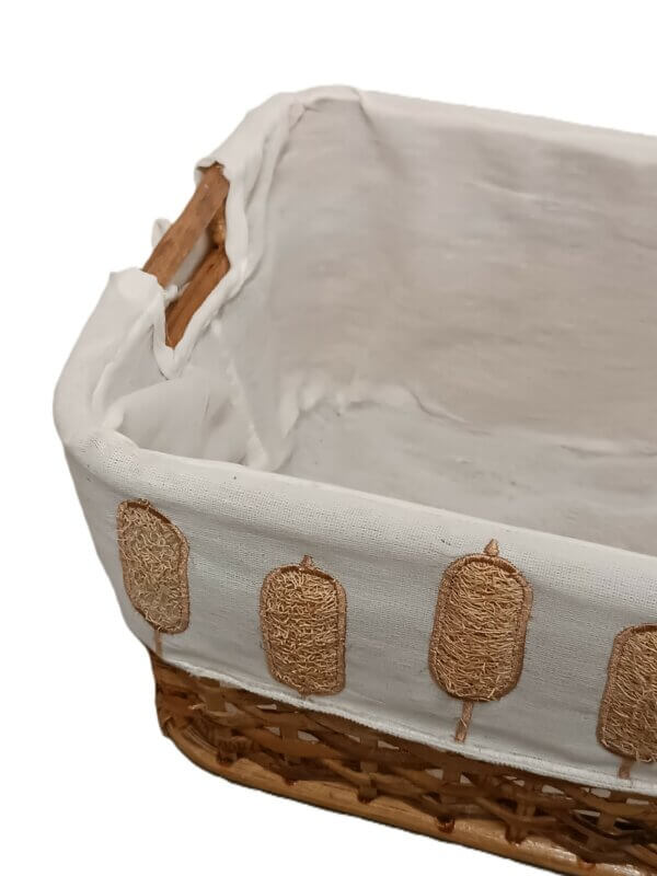Cesto stiro rettangolare rattan cm 55,5 x 30 h 18 - immagine 3