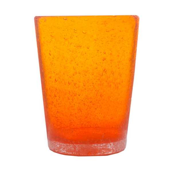 Bicchiere acqua vetro arancione Memento - immagine 3