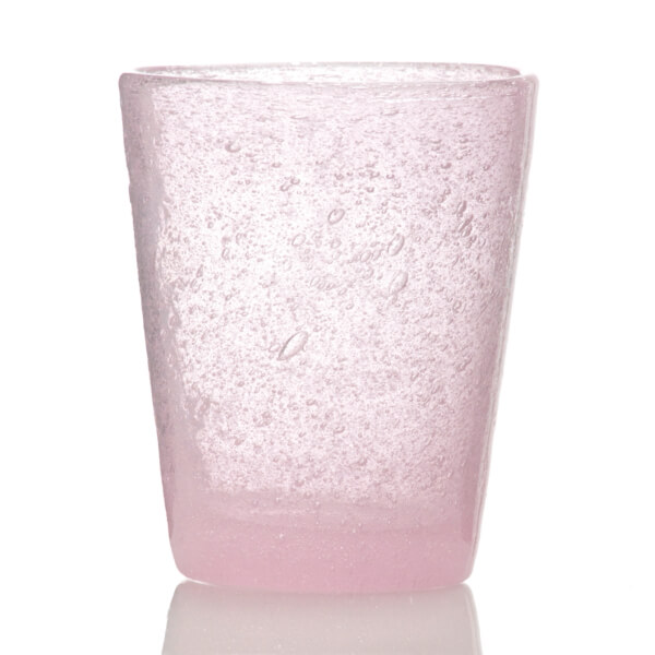 Bicchiere acqua vetro rosa Memento - immagine 2