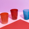 Bicchiere acqua vetro rosso Memento - immagine 2
