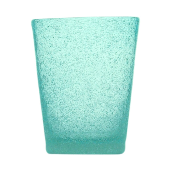 Bicchiere acqua vetro turchese Memento