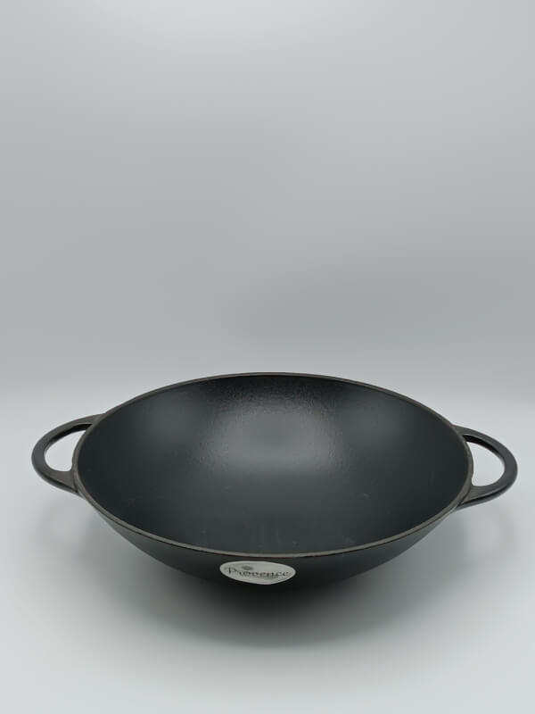 Wok con coperchio vetro Provance in ghisa cm 30 - immagine 3