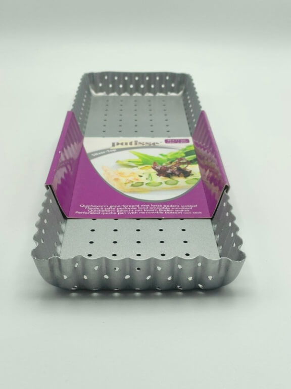 Stampo rettangolare fondo mobile forato inaderente cm 35 x 11 - immagine 2