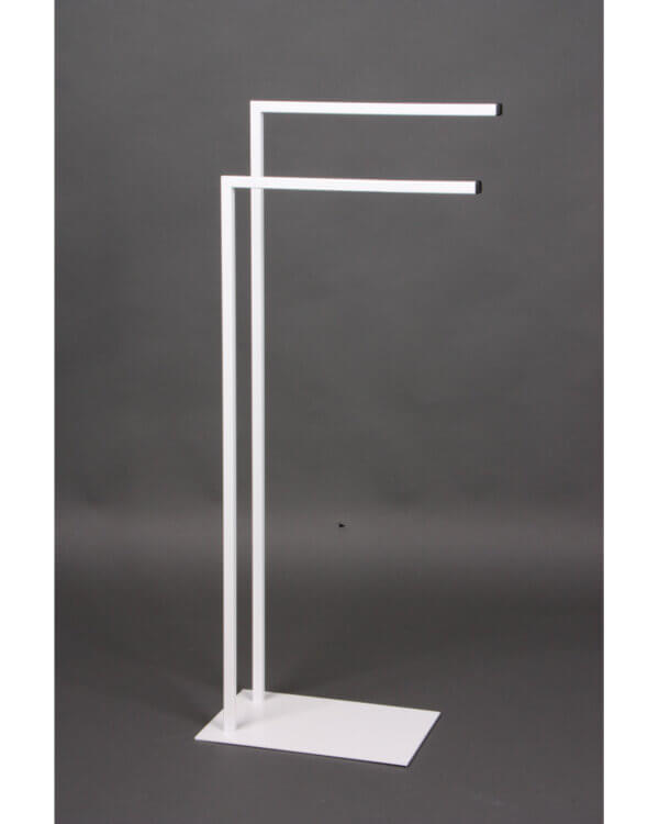 Porta asciugamani 2 braccia bianco