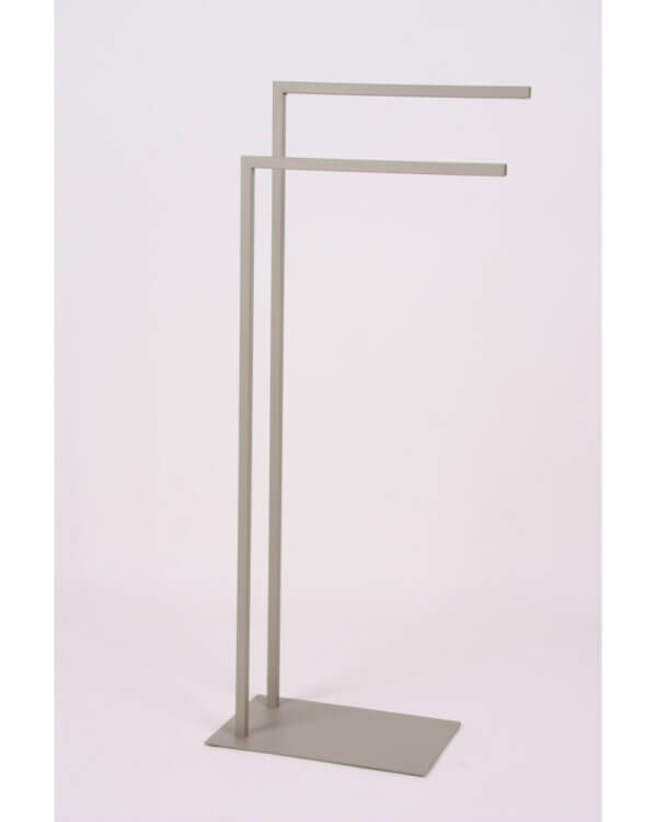 Porta asciugamani 2 braccia tortora - immagine 3