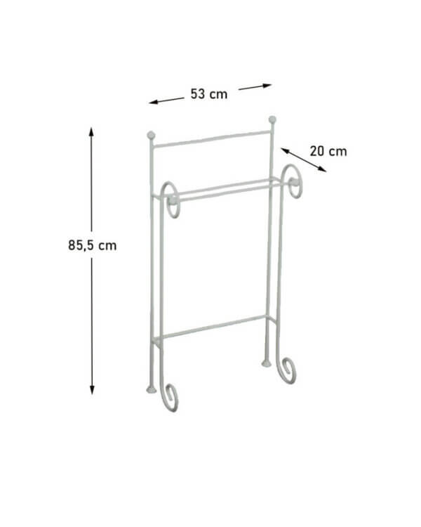 Porta asciugamani Riccio bianco - immagine 2